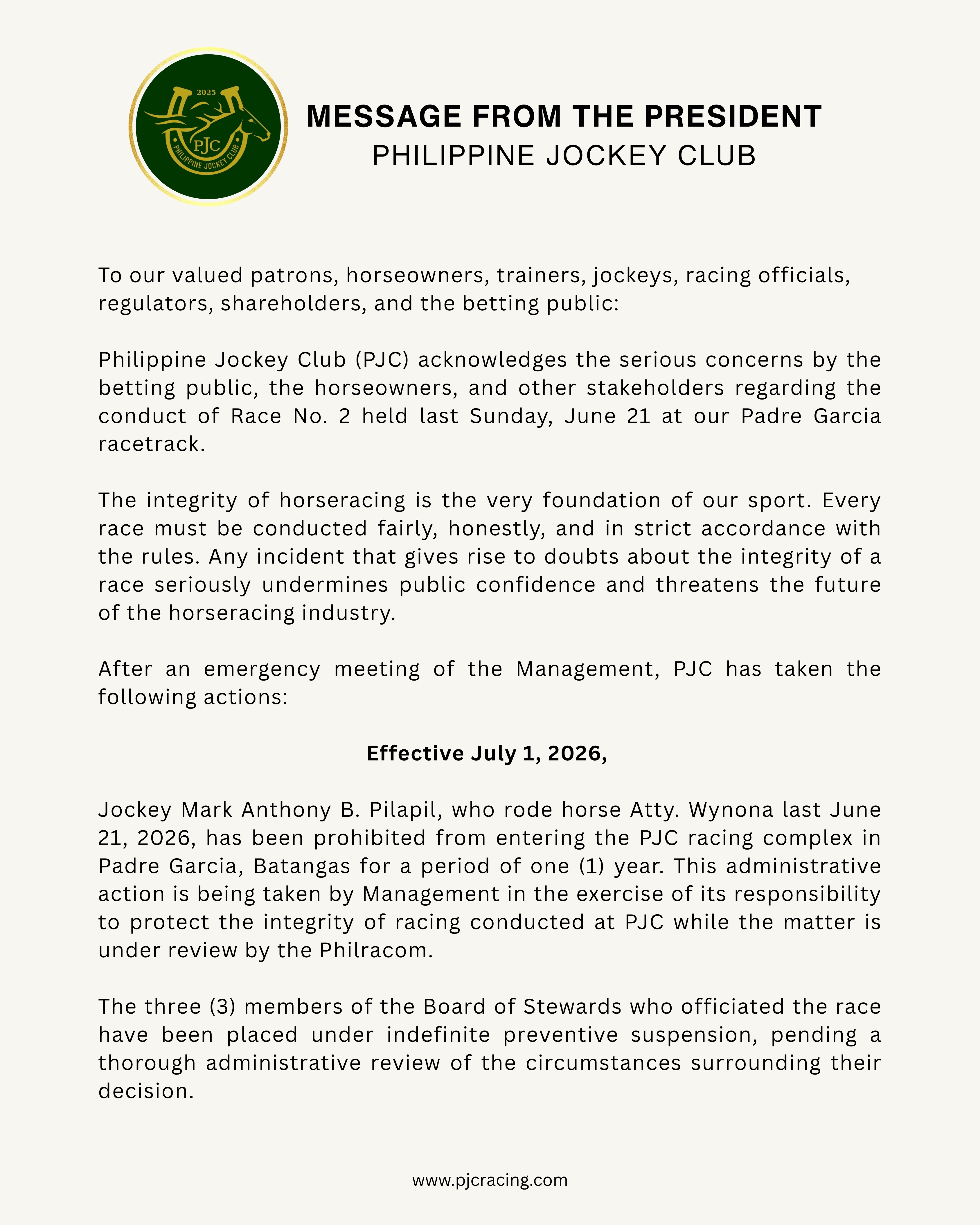 Other Announcement 1